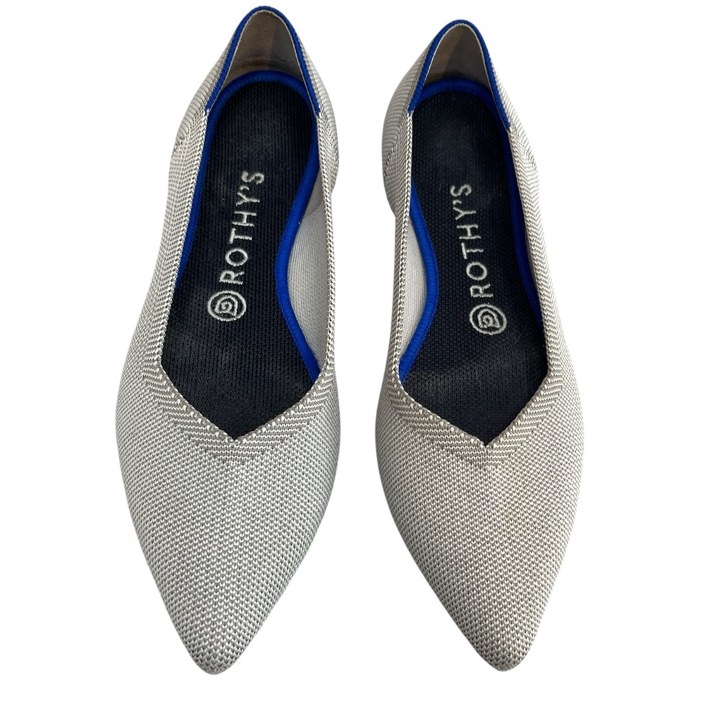 Rothy’s The Point Flax Birdseye Knit Flats - Size 8.5